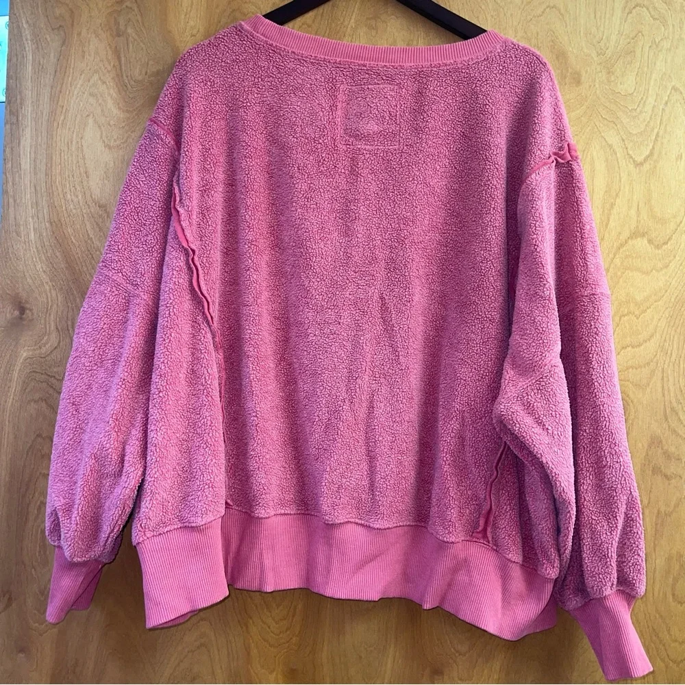 American Eagle Outfitters Sweatshirt Pink Women’s Size Medium Comfy Pullover - Picture 2 of 9